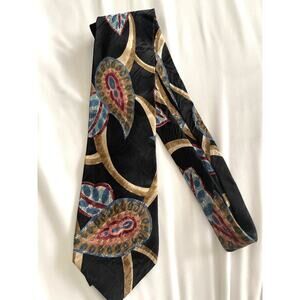 Vintage Carlo Palazzi 100% Silk Hand Made Tie Abstract pattern  57" x 3.5"